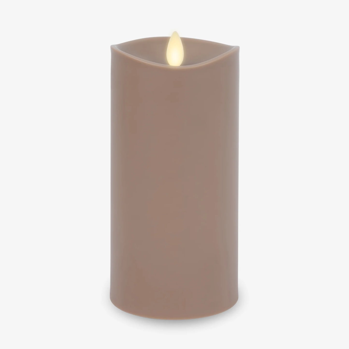 Timeless Taupe Outdoor Flameless Candle Pillar