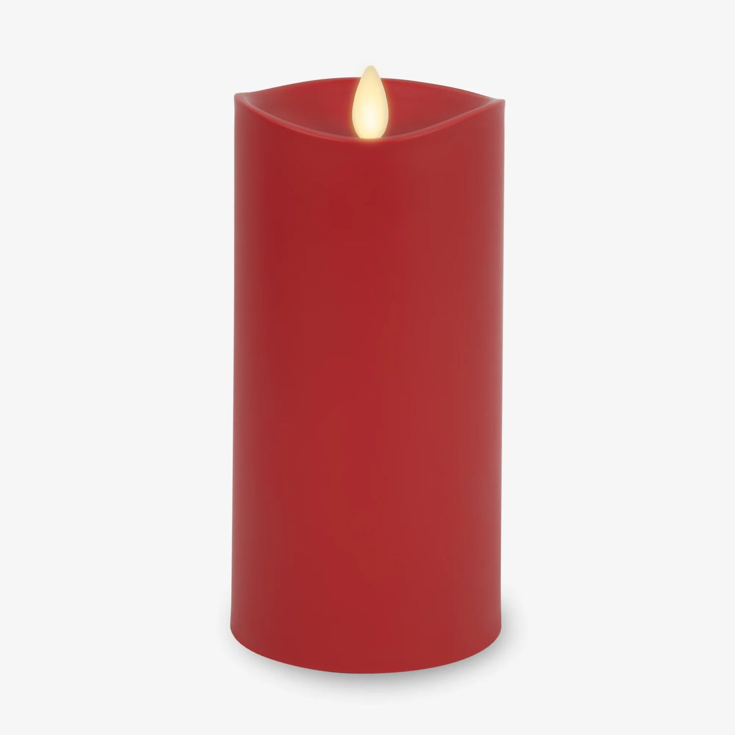 Cherry Red Outdoor Flameless Candle Pillar