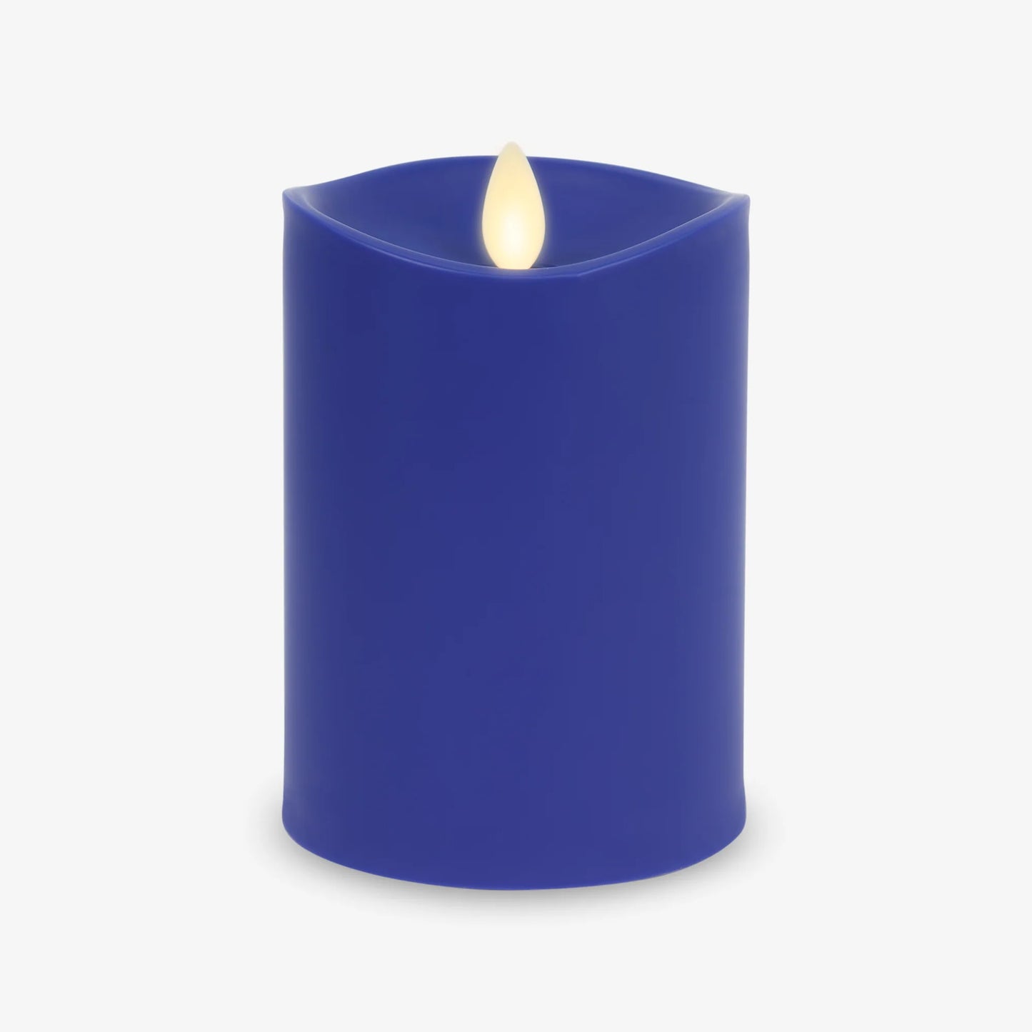 Vivid Ultramarine Outdoor Flameless Candle Pillar