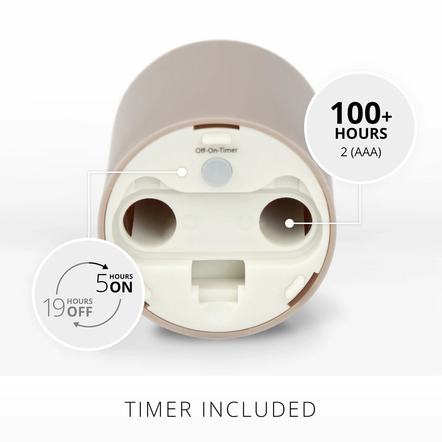 Timeless Taupe Outdoor Flameless Candle Votive