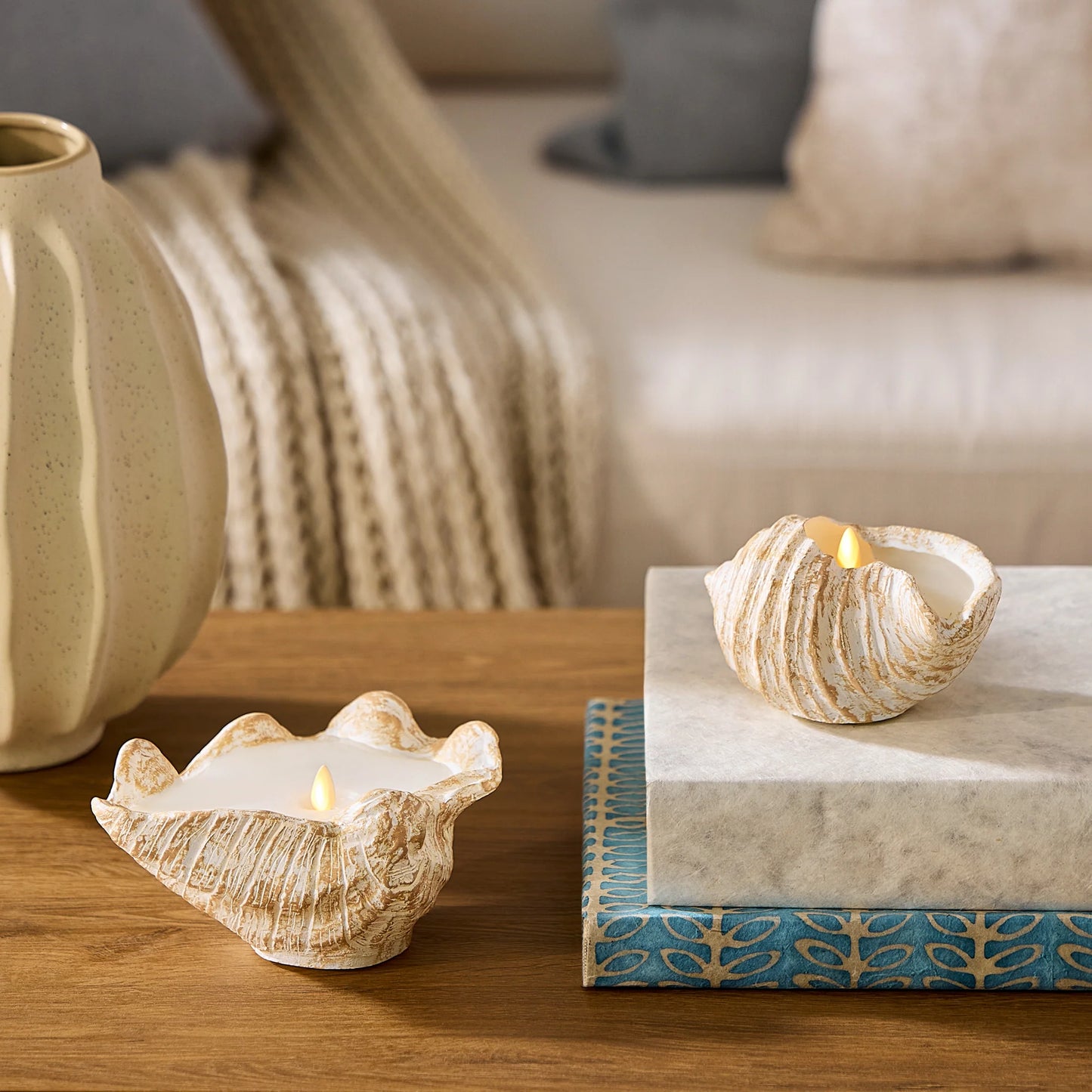 Tun Shell Flameless Candle