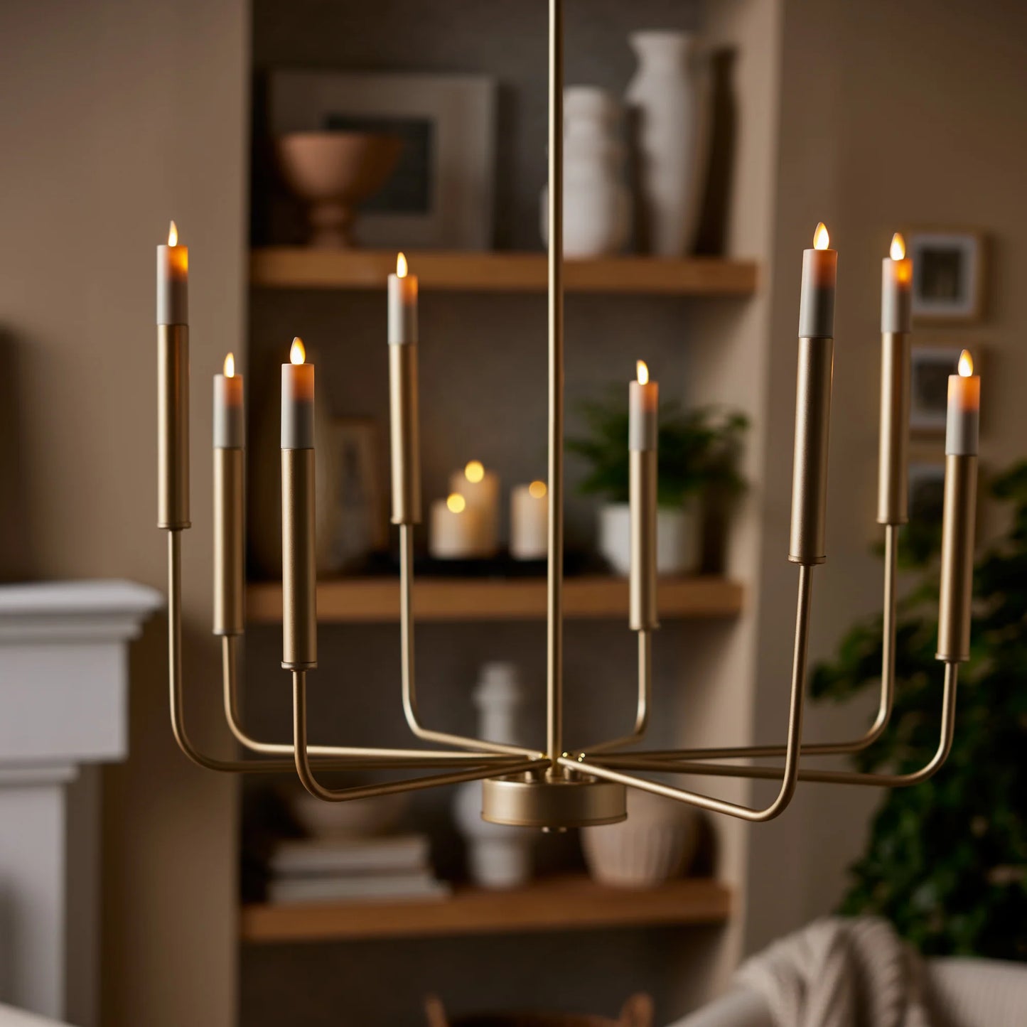 Set of 2 Pearl Ivory Flameless Candle E12 Taper Bulbs