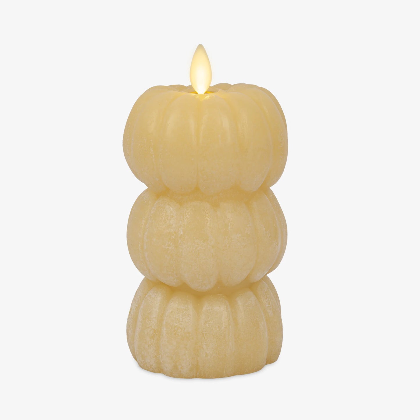 Golden Husk Flameless Candle Stacked Pumpkins
