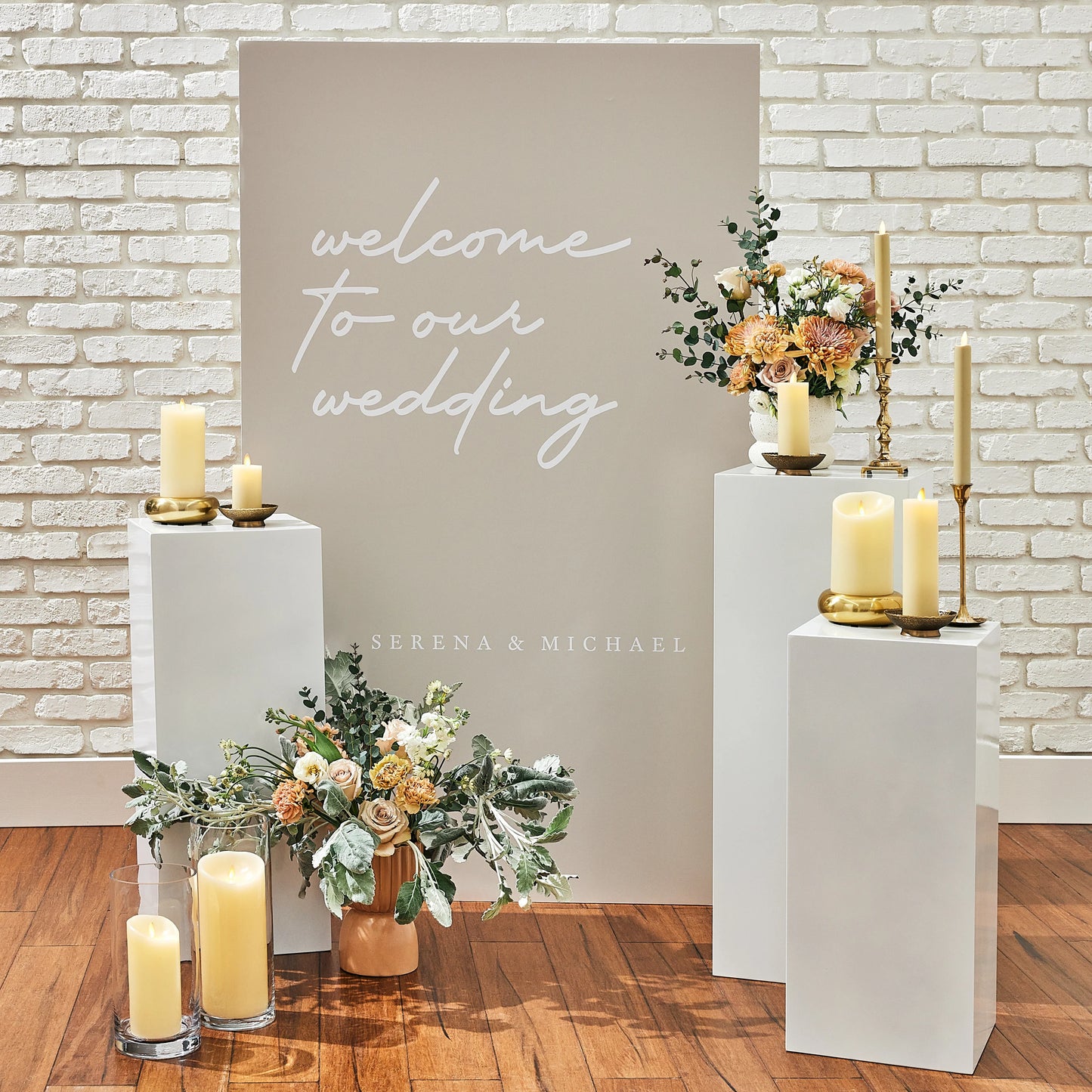 Ivory Flameless Candle Pillar -Scallop Top - 4" Width