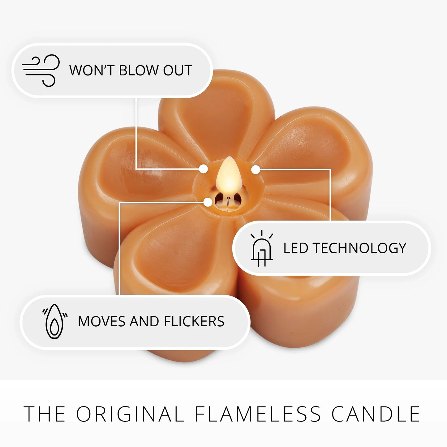Sunlit Honey Flower Flameless Candle Tealight