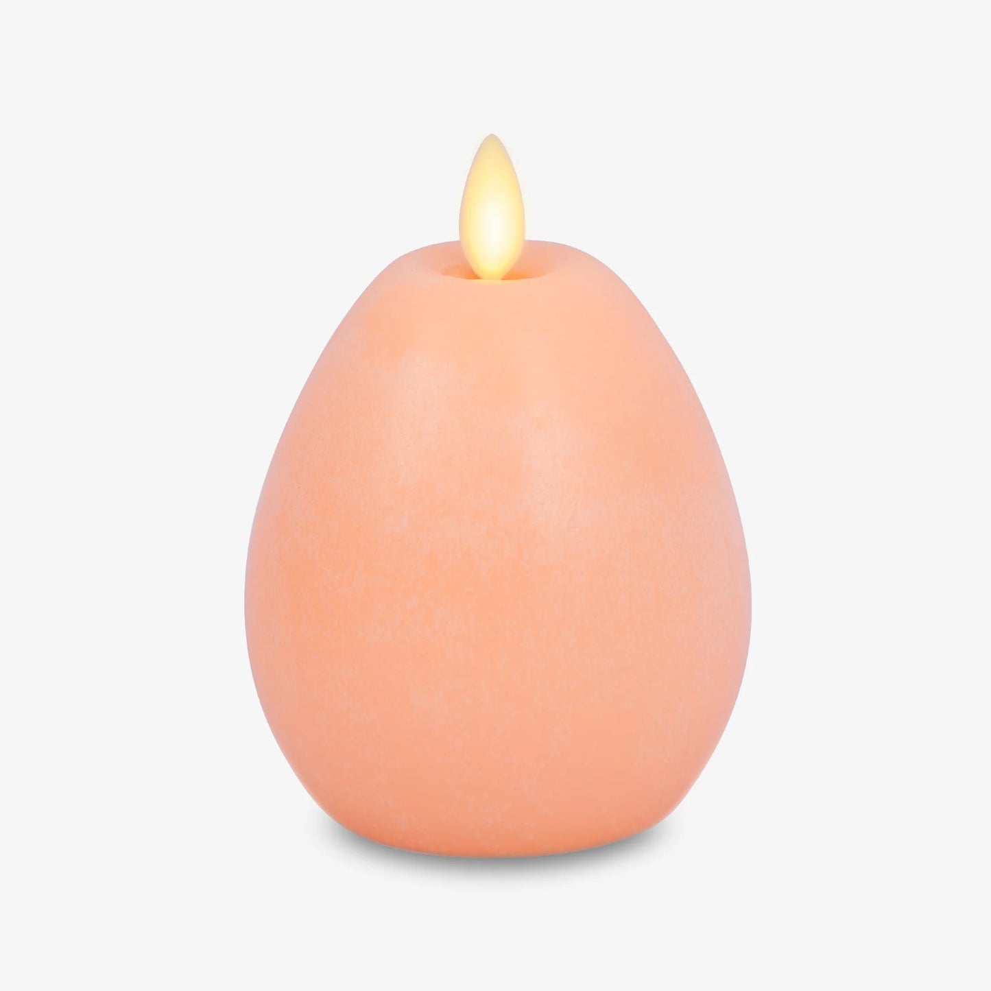 Chalky Mellow Peach Flameless Candle Easter Egg