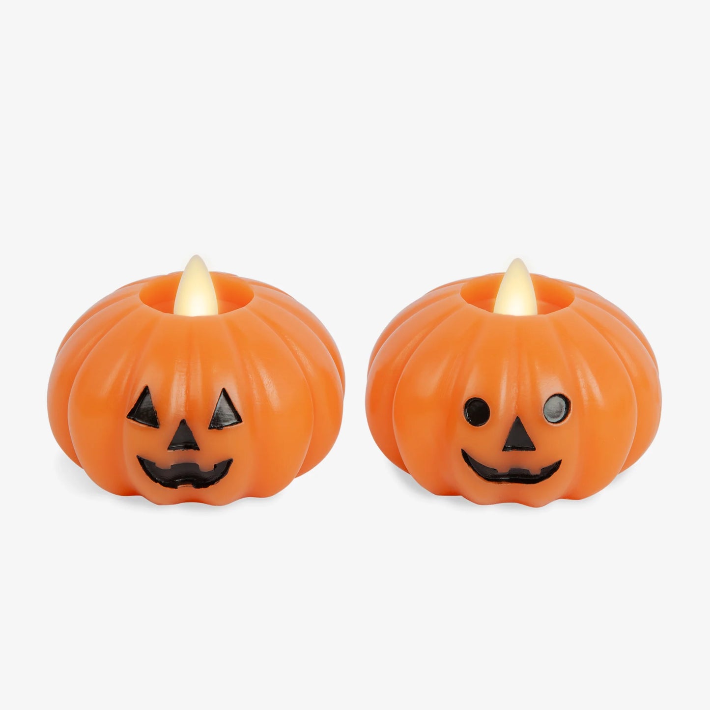 Russet Orange Flameless Candle Jack-o-lantern Tealights