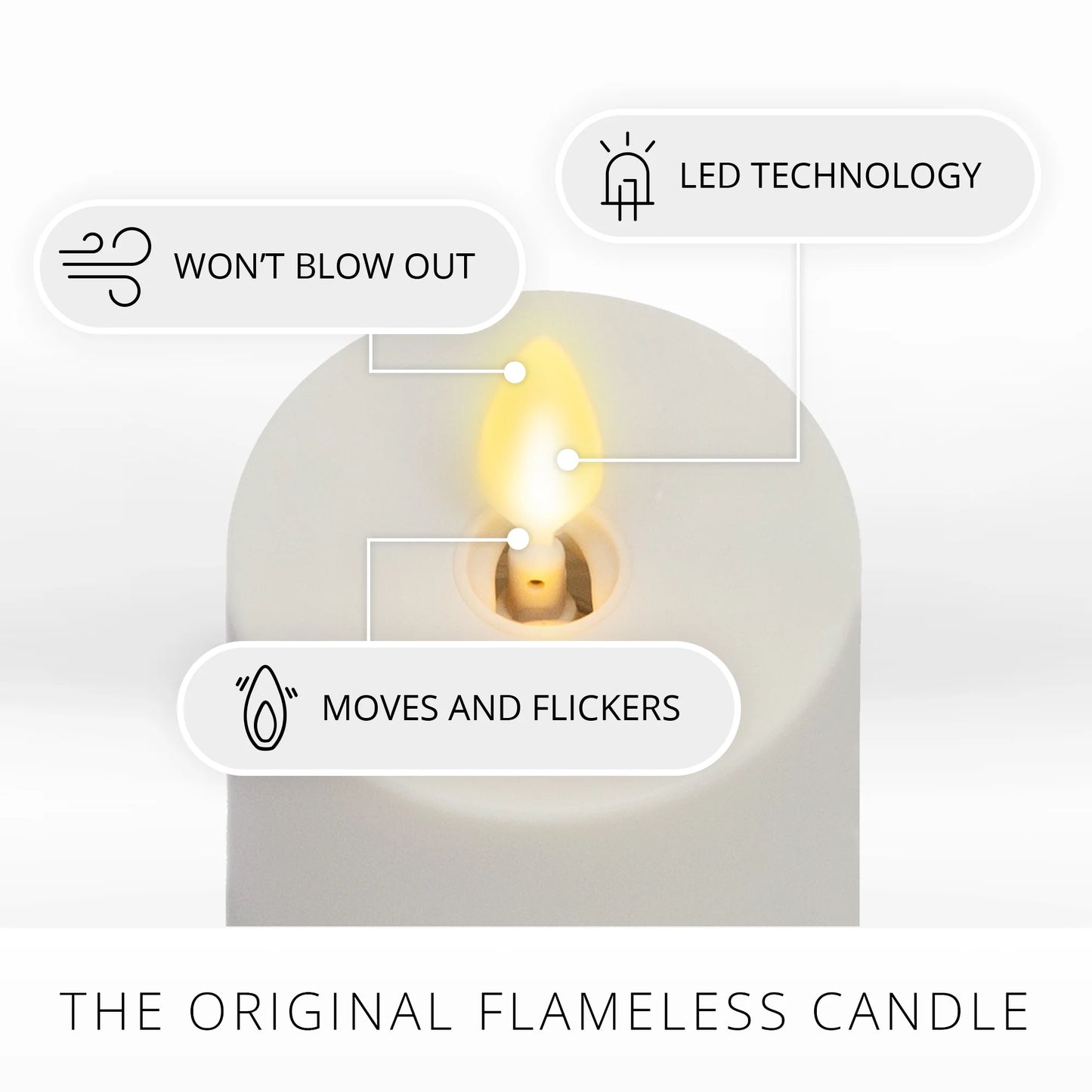 Pearl Ivory Outdoor Flameless Candle Votive - Flat Top