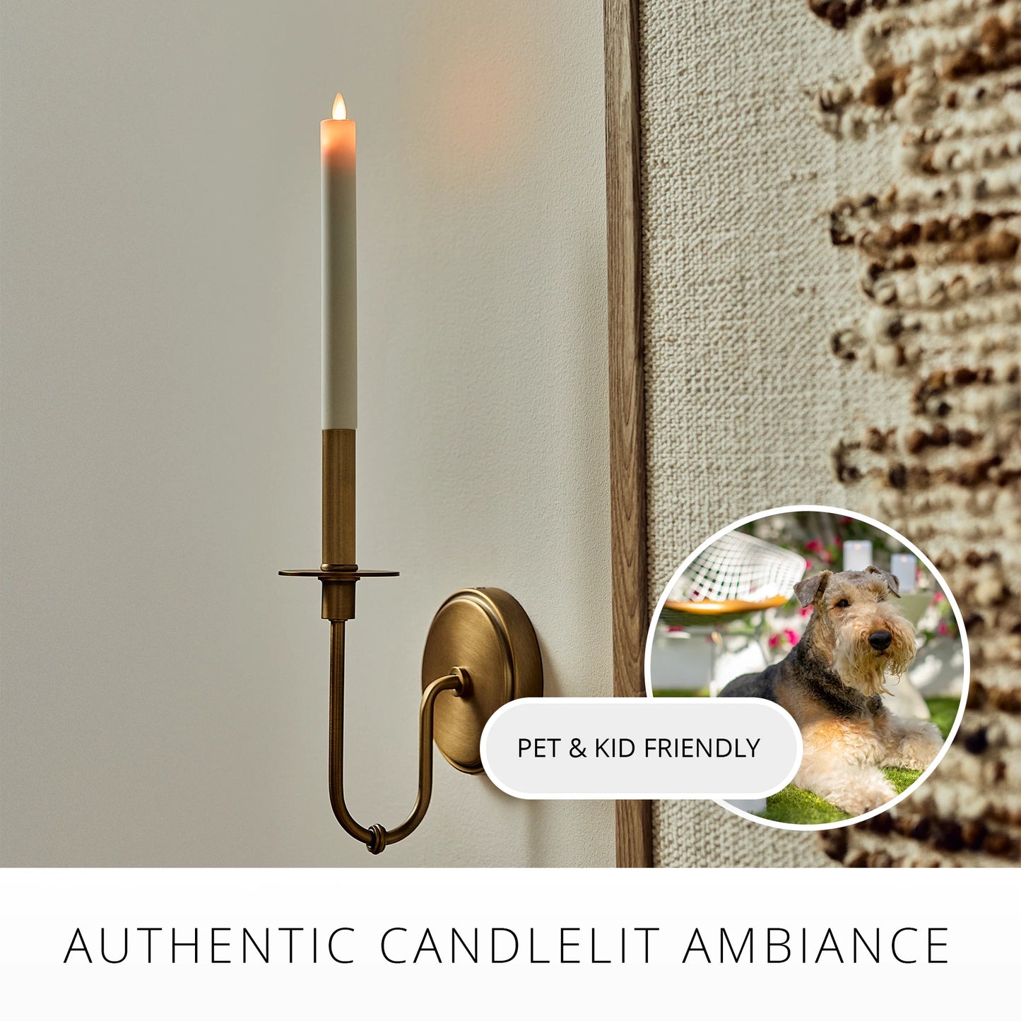 Pearl Ivory Flameless Candle E12 Taper Bulb