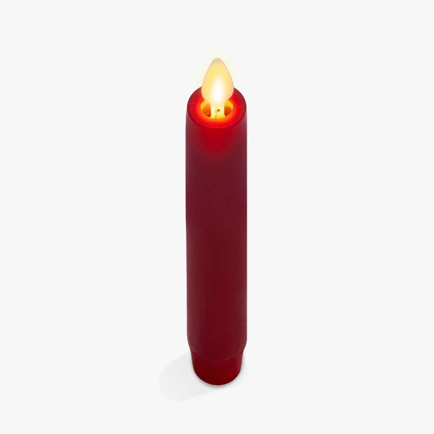 Burgundy Flameless Candle Tapers - Flat Top - 6.75" Height - Set of 2
