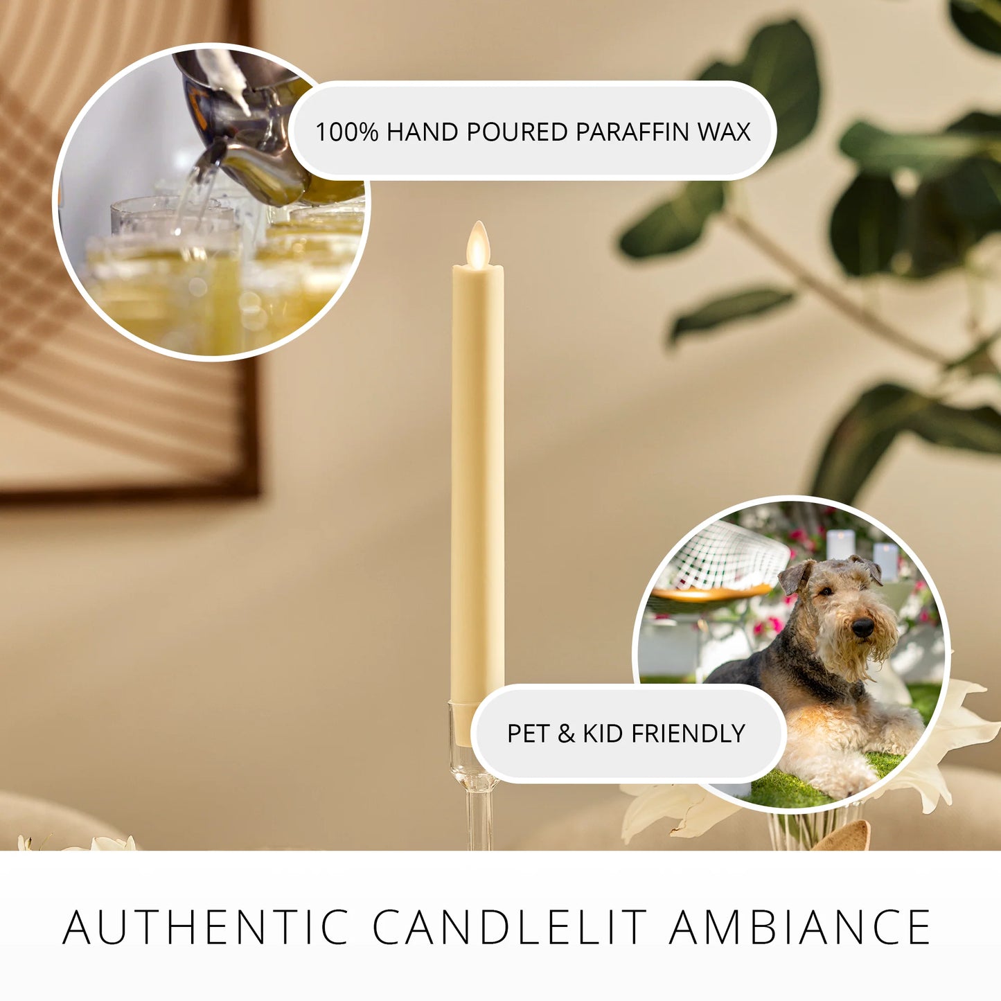 Lemon Chiffon Flameless Candle Taper