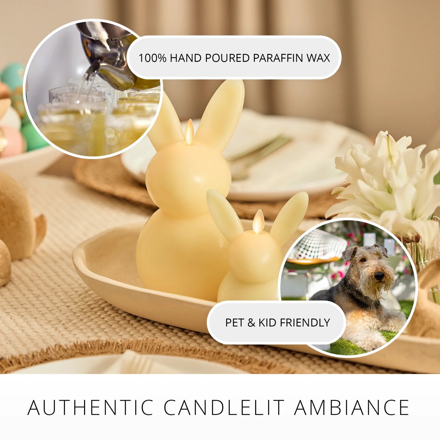 Lemon Chiffon Flameless Candle Small Bunny