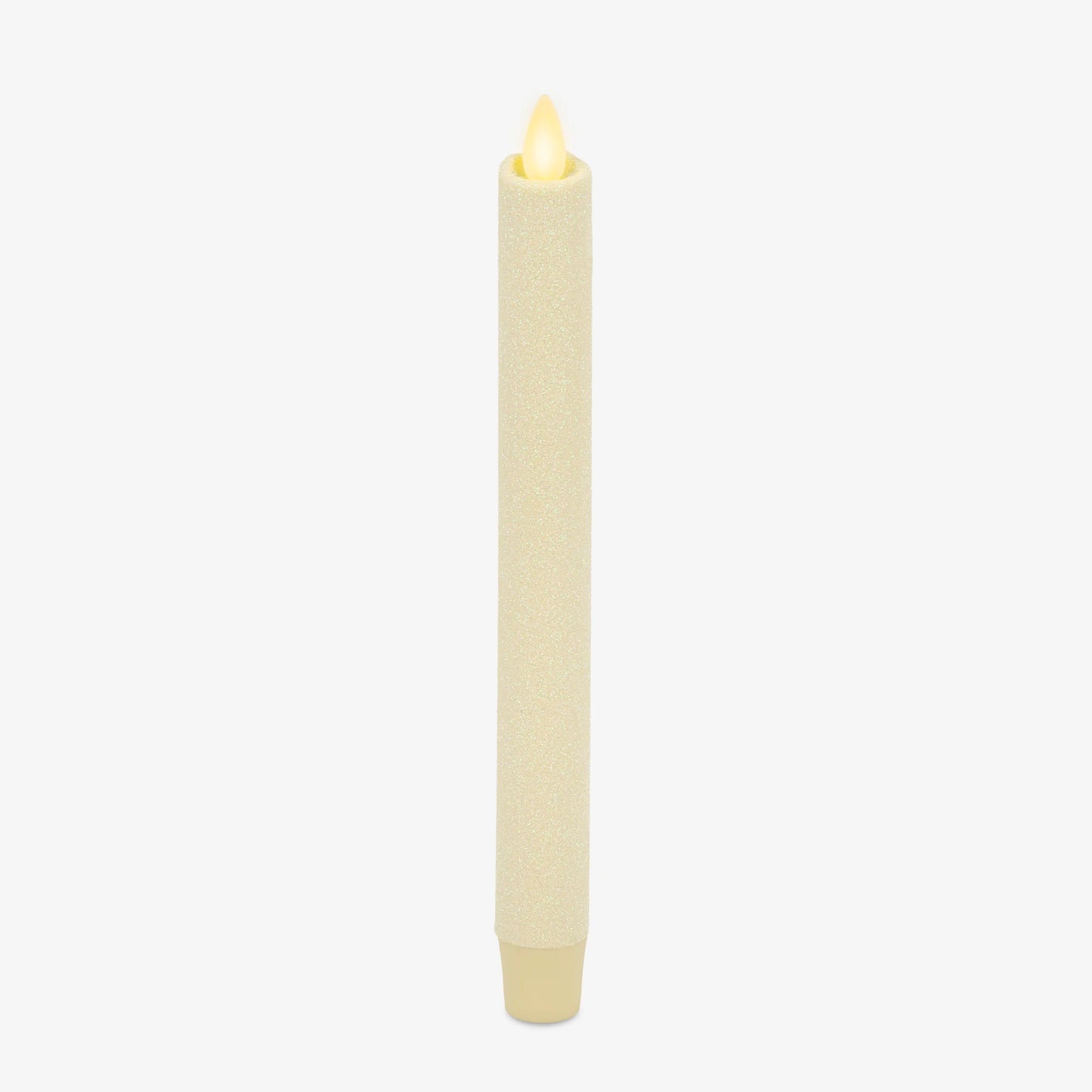Radiant Ivory Glitter Flameless Candle Taper