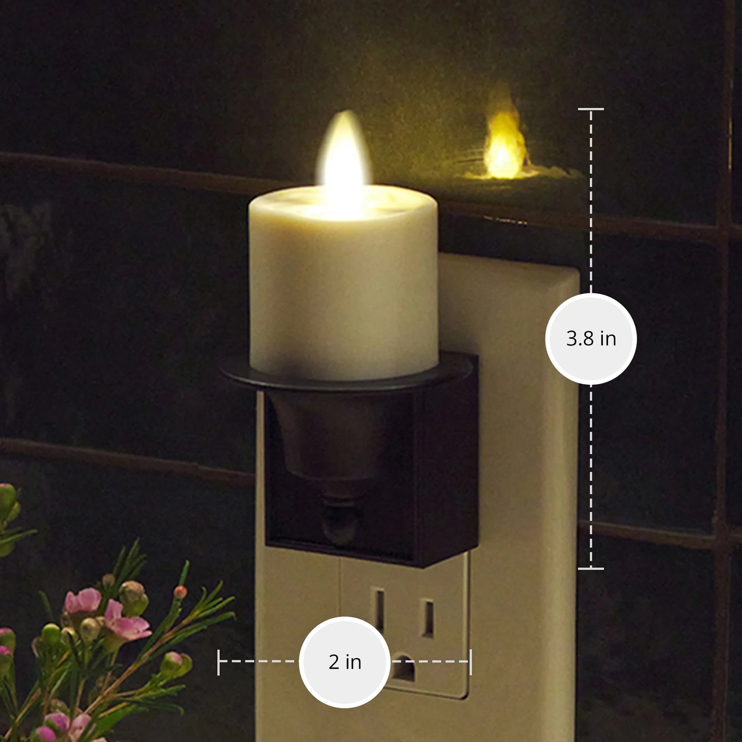Bronze Flameless Candle Night Light