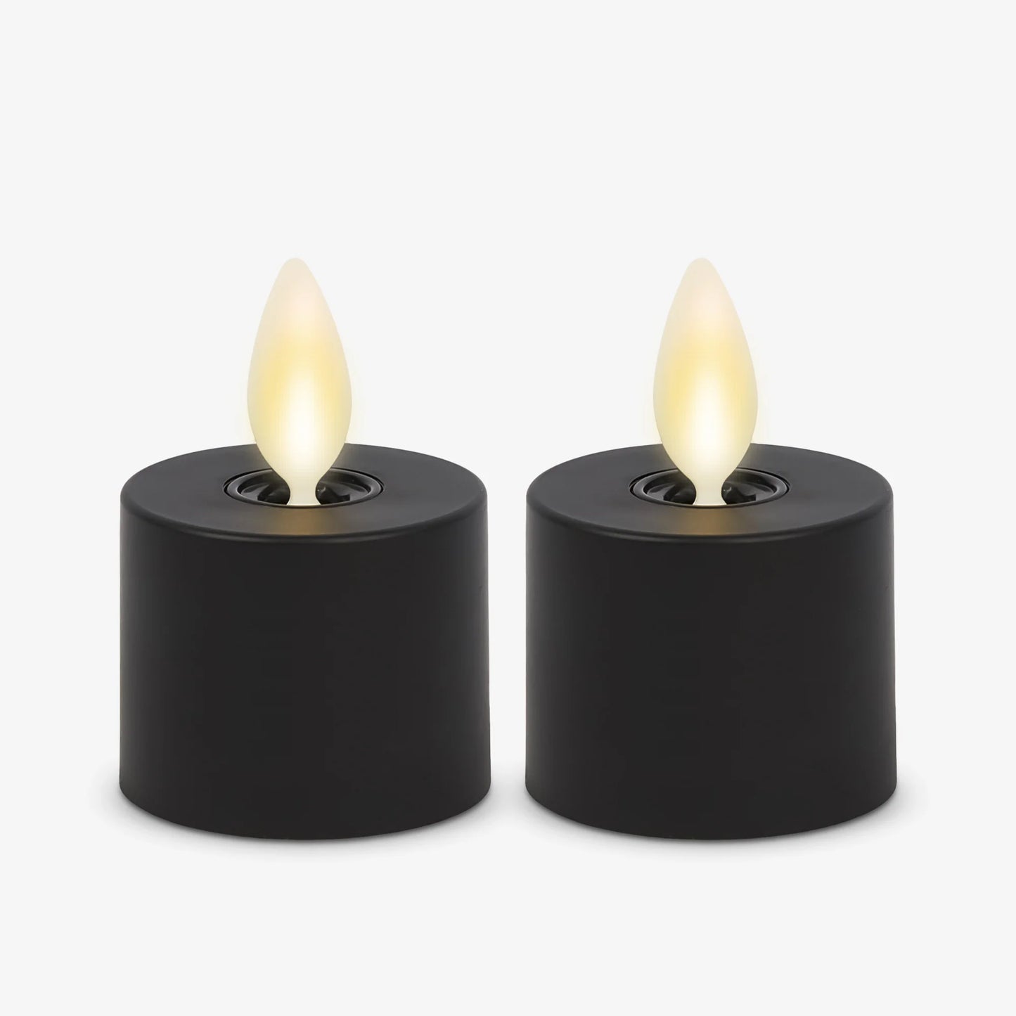 Black Flameless Candle Tealights - Set of 2