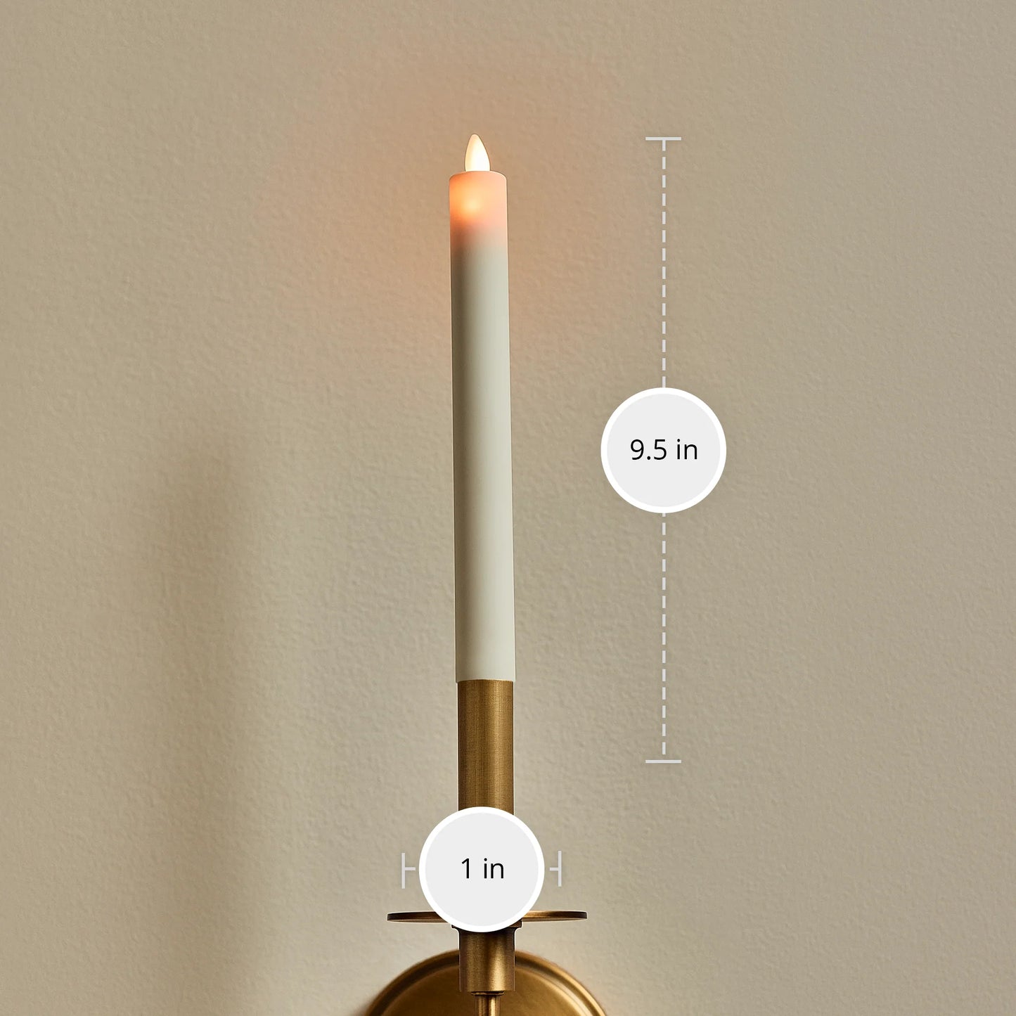 Pearl Ivory Flameless Candle E12 Taper Bulb