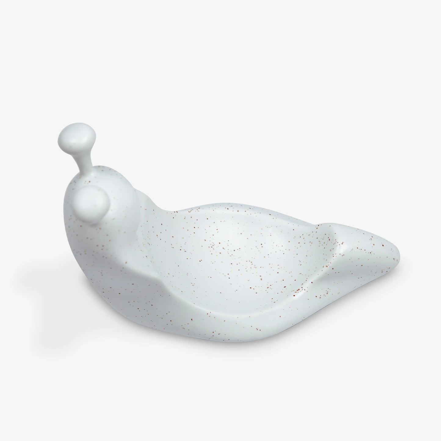 White Speckled Ceramic Snail Candle Holder for Spring Flameless Candle Spheres