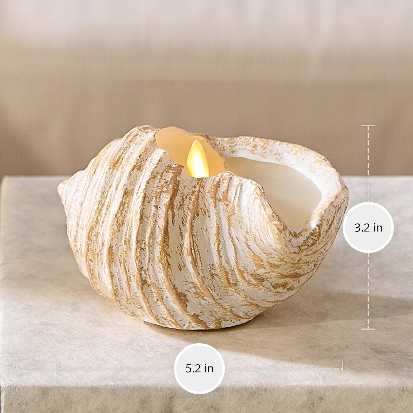Tun Shell Flameless Candle