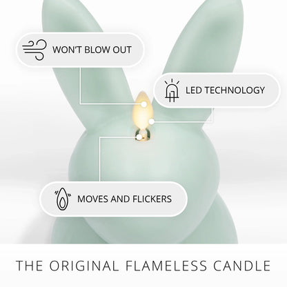 Fresh Mint Flameless Candle Easter Bunny Rabbit