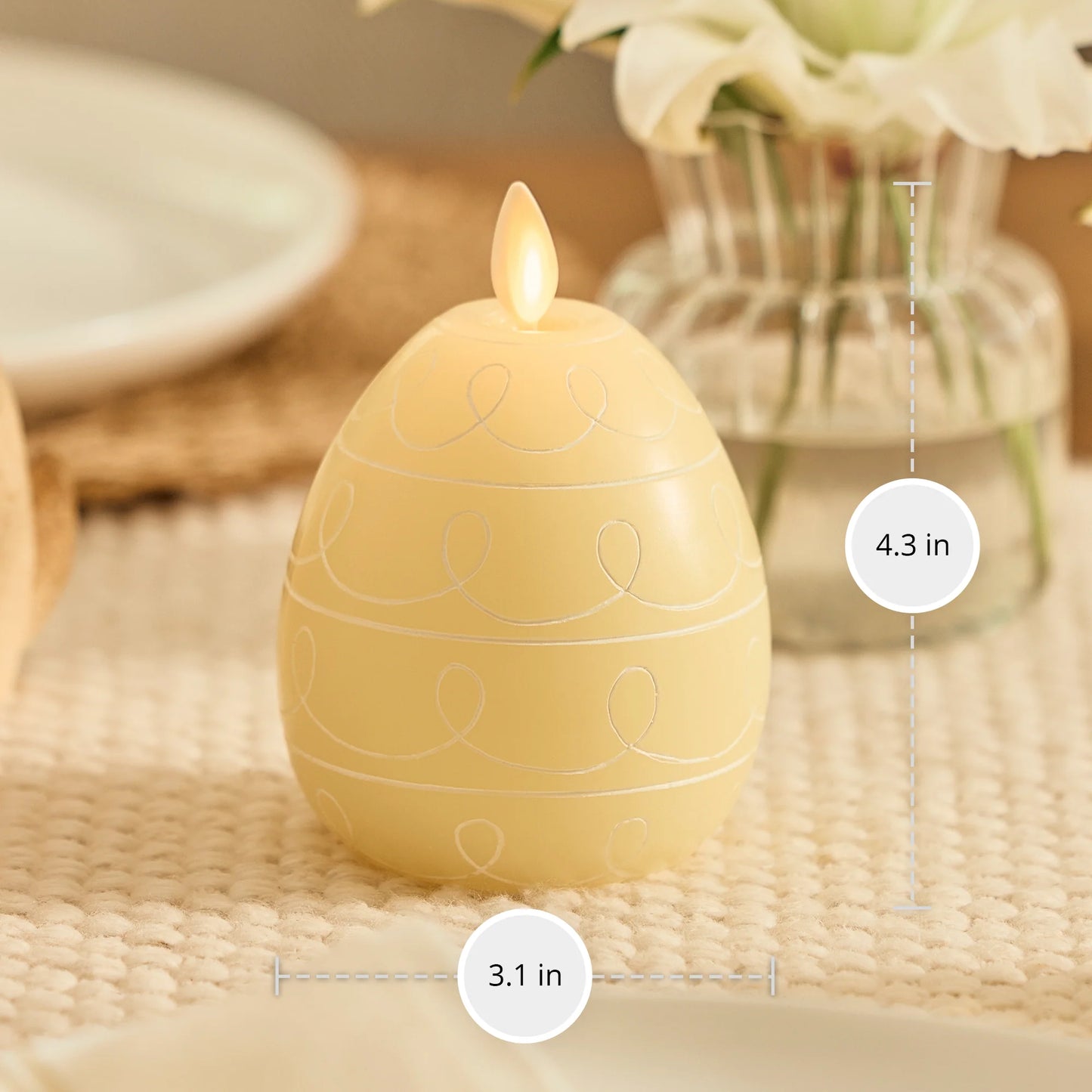 Lemon Chiffon Flameless Candle Egg