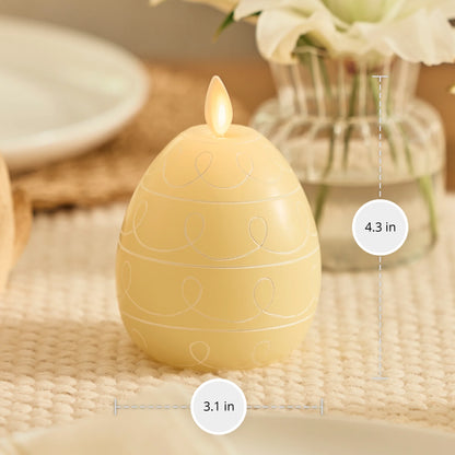 Lemon Chiffon Flameless Candle Egg