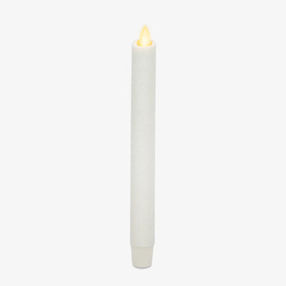 Dazzling White Glitter Flameless Candle Taper
