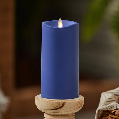 Vivid Ultramarine Outdoor Flameless Candle Pillar