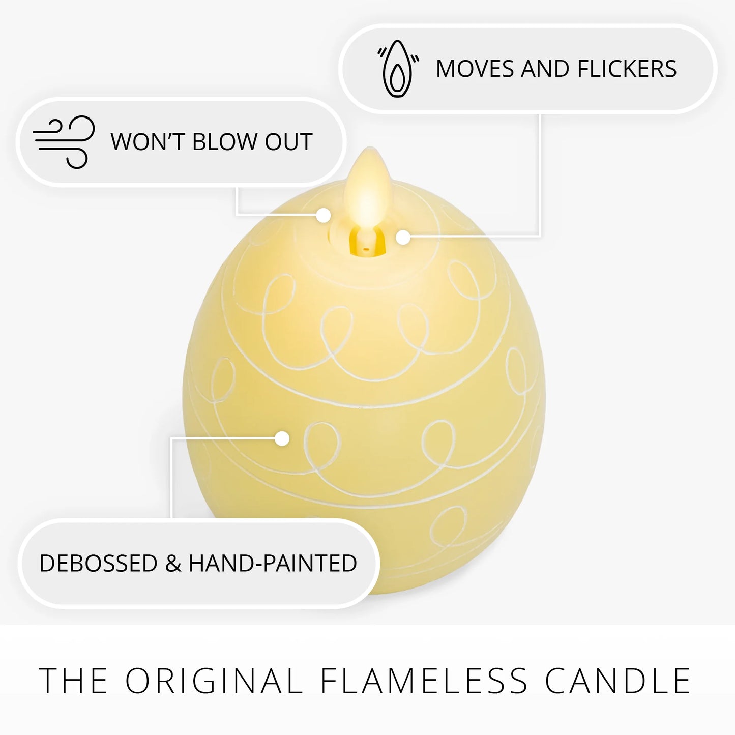 Lemon Chiffon Flameless Candle Egg