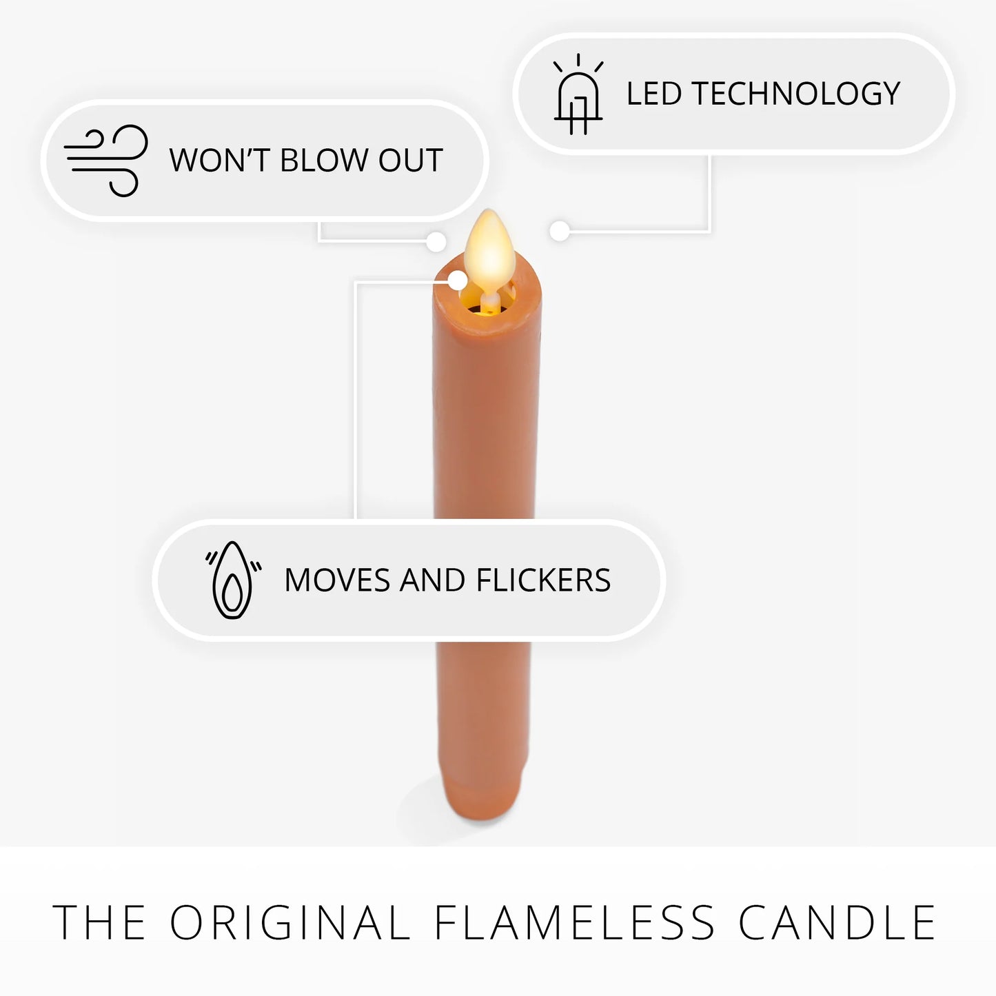 Marmalade Flameless Candle Taper