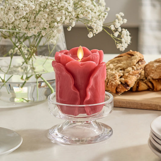 True Red Flameless Candle Rose Bud