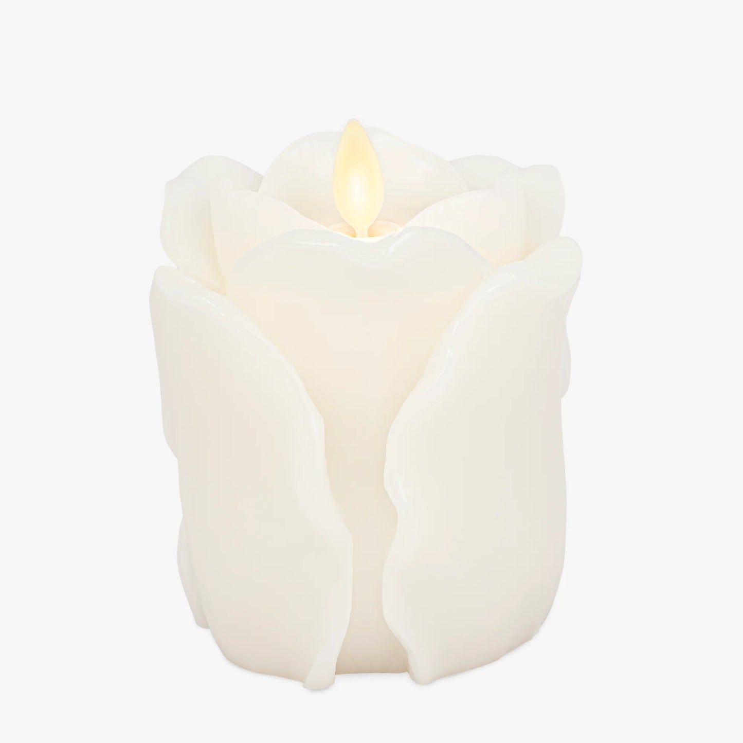 Snow White Flameless Candle Rose Bud