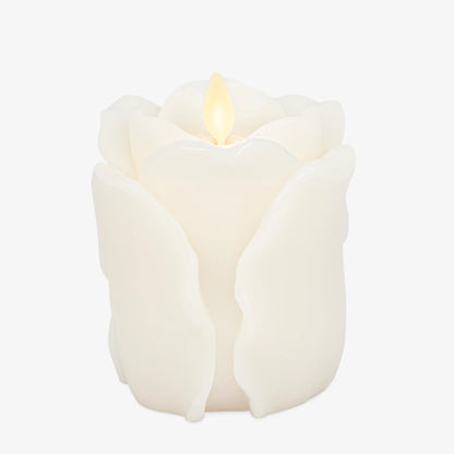 Snow White Flameless Candle Rose Bud