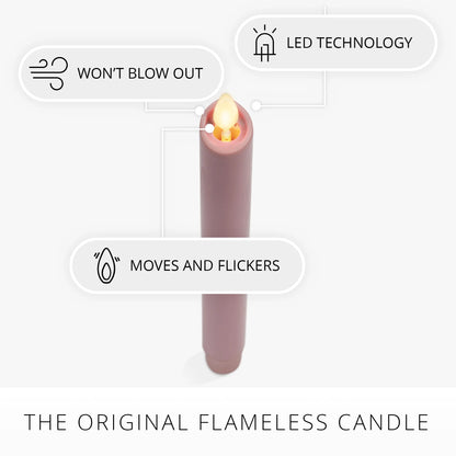 Blooming Mauve Flameless Candle Taper