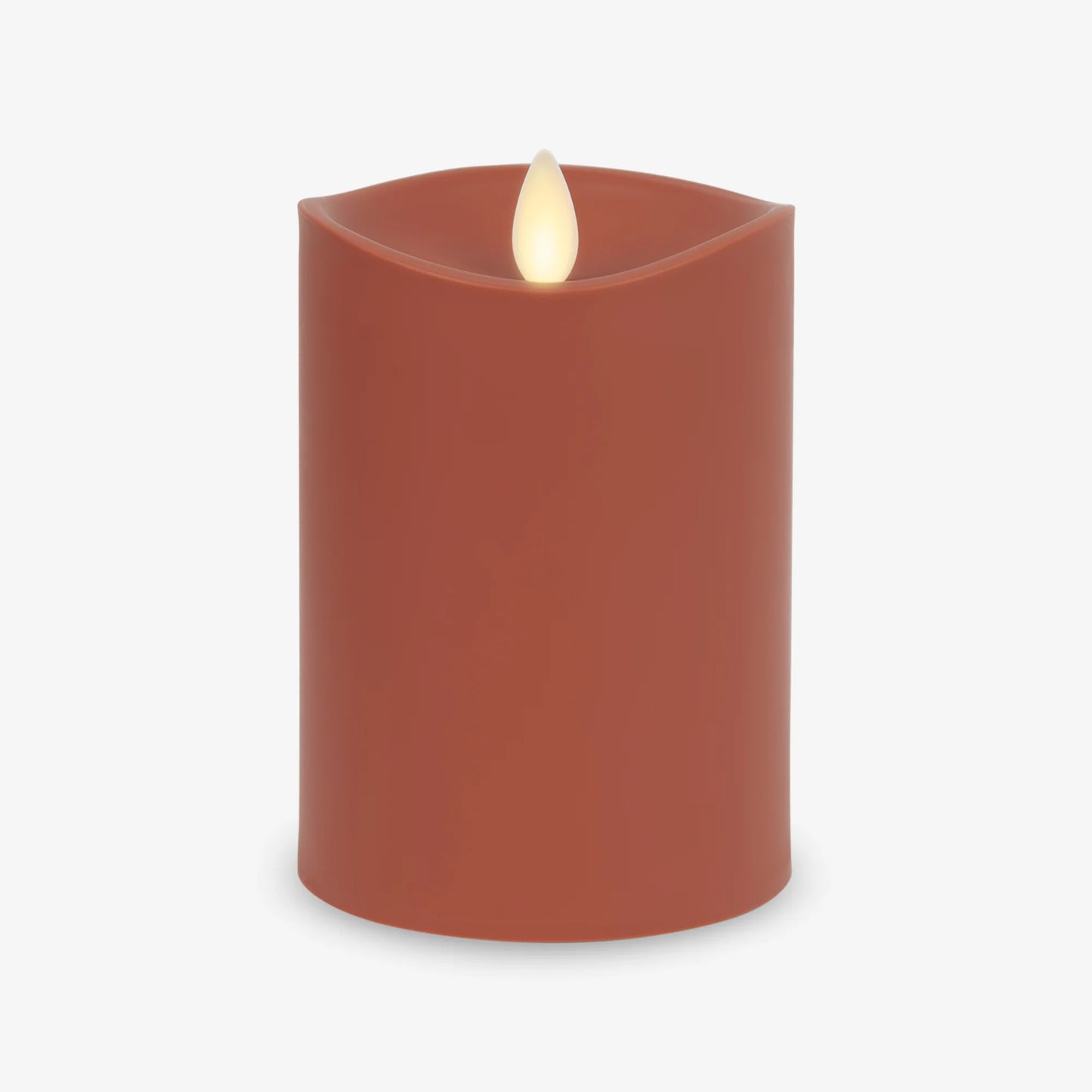 Baked Clay Outdoor Flameless Candle Pillar