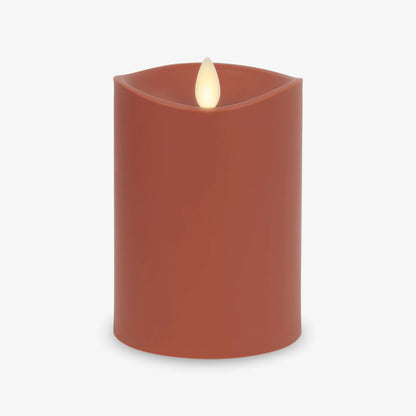 Baked Clay Outdoor Flameless Candle Pillar
