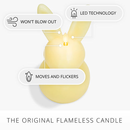 Lemon Chiffon Flameless Candle Bunny
