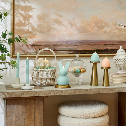 Chalky Mellow Peach Flameless Candle Easter Egg
