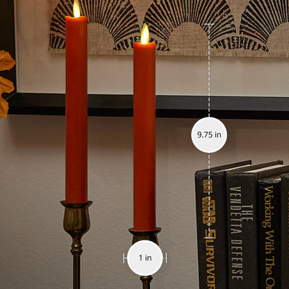Harvest Pumpkin Flameless Candle Tapers - Set of 2