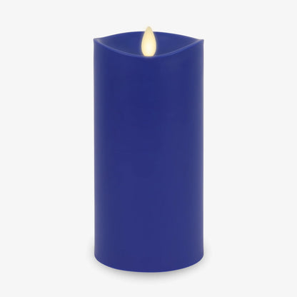 Vivid Ultramarine Outdoor Flameless Candle Pillar