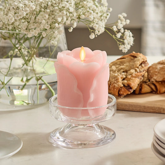 Crystal Rose Flameless Candle Rose Bud
