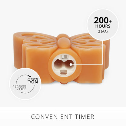 Sunlit Honey Flameless Candle Butterfly