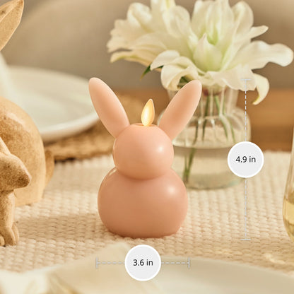 Dusky Rose Flameless Candle Small Bunny
