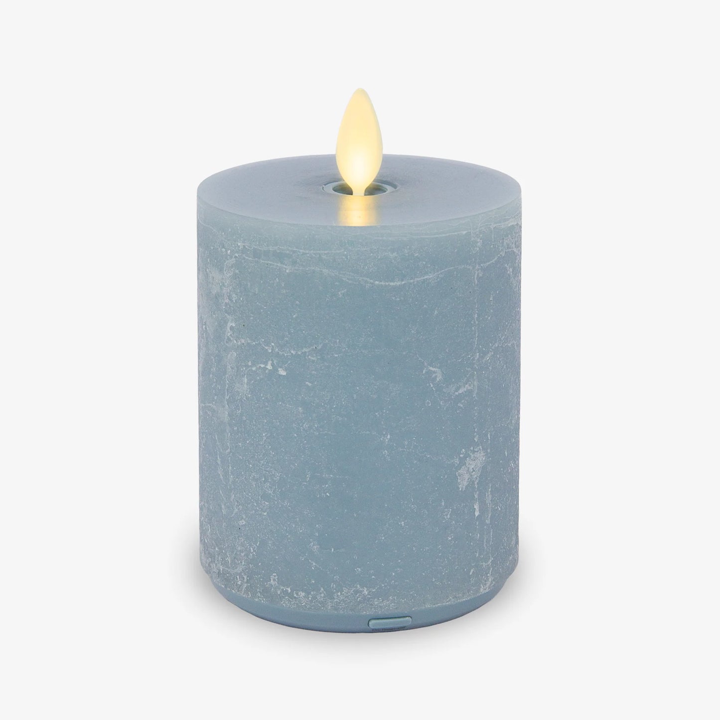Rechargeable Seaglass Silver Blue Pillar