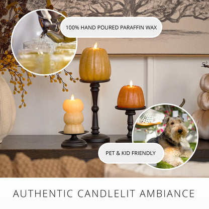 Harvest Gold Flameless Candle Pumpkin