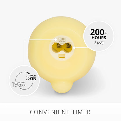 Lemon Chiffon Flameless Candle Bunny