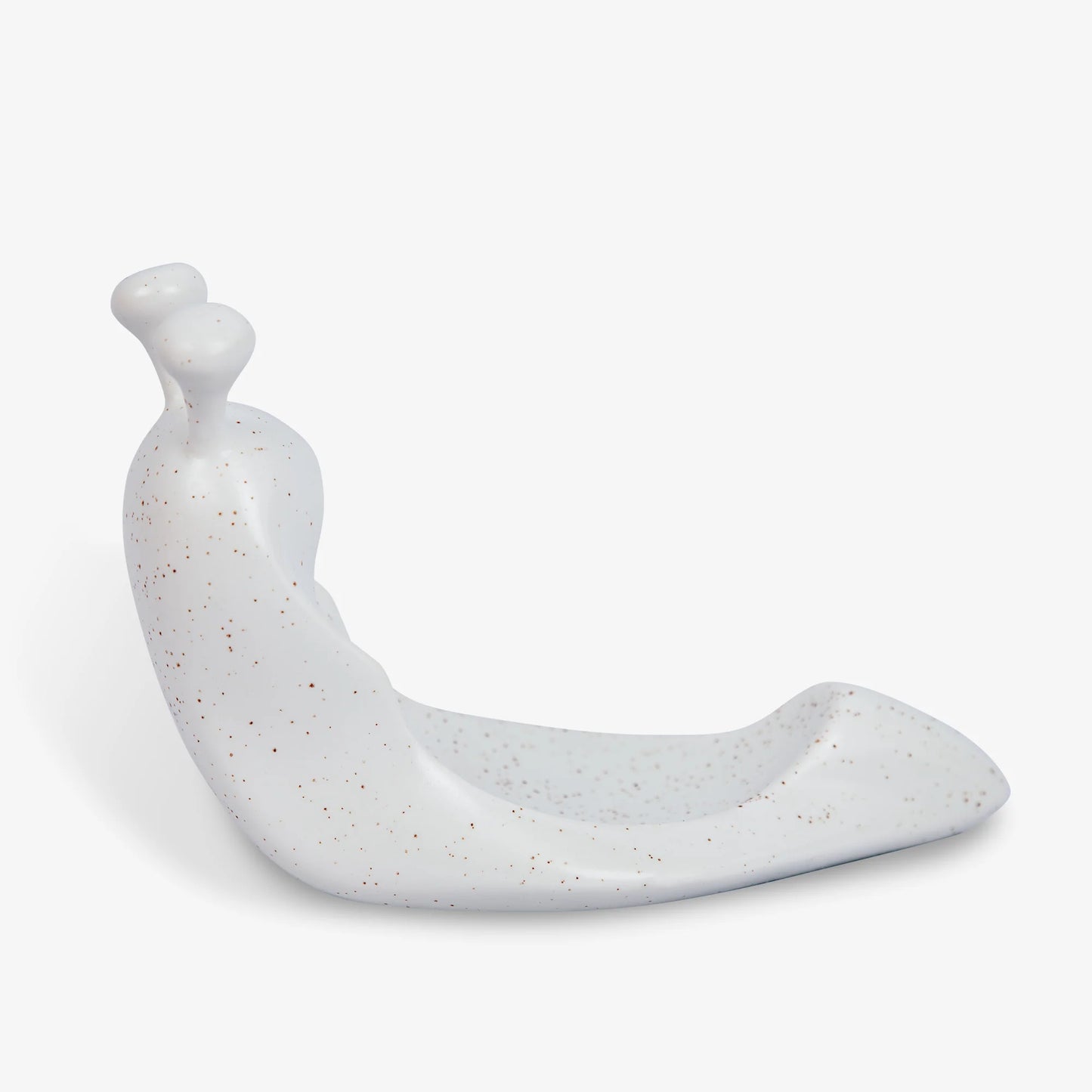 White Speckled Ceramic Snail Candle Holder for Spring Flameless Candle Spheres