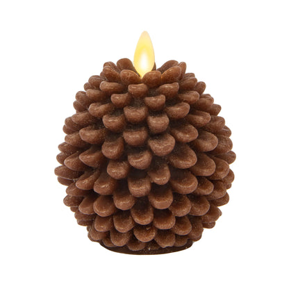Brown Flameless Candle Pinecone