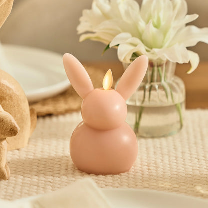 Dusky Rose Flameless Candle Small Bunny