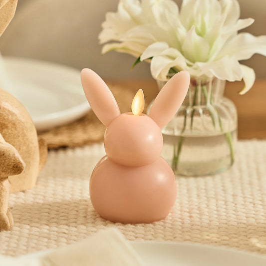 Dusky Rose Flameless Candle Small Bunny