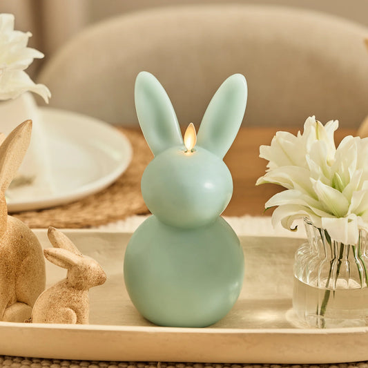 Fresh Mint Flameless Candle Easter Bunny Rabbit
